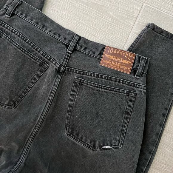 Vintage Jordache Black Denim Jeans Snap Ankle Detail size 10 - Picture 5 of 10